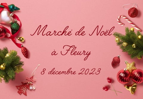 Marché de Noël à Fleury, vendredi 8 décembre 2023 de 17h à 22h, à la salle des fêtes de Fleury. Entrée libre. Nombreux artisans locaux.